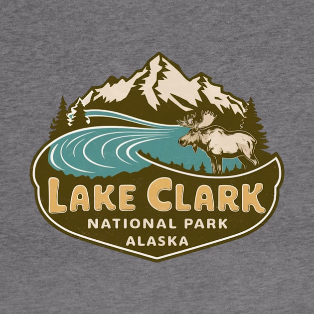 Lake Clark National Park Vintage Emblem by Perspektiva